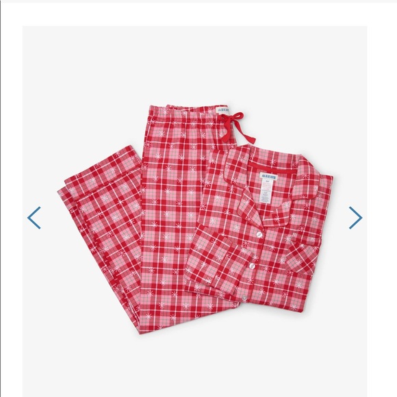 Retro Christmas Plaid Women's Flannel Pajama Set - Picture 3 of 4